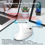 HXSJ T22 Ergonomic Vertical Mouse 2.4G/Bluetooth-compatible Dual Mode 2400DPI Adjustable Mouse