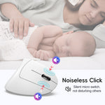 HXSJ T22 Ergonomic Vertical Mouse 2.4G/Bluetooth-compatible Dual Mode 2400DPI Adjustable Mouse