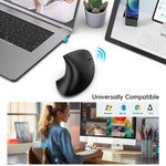 HXSJ T22 Ergonomic Vertical Mouse 2.4G/Bluetooth-compatible Dual Mode 2400DPI Adjustable Mouse