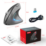 HXSJ T22 Ergonomic Vertical Mouse 2.4G/Bluetooth-compatible Dual Mode 2400DPI Adjustable Mouse