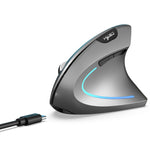 HXSJ T22 Ergonomic Vertical Mouse 2.4G/Bluetooth-compatible Dual Mode 2400DPI Adjustable Mouse