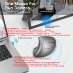 HXSJ T22 Ergonomic Vertical Mouse 2.4G/Bluetooth-compatible Dual Mode 2400DPI Adjustable Mouse