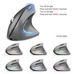 HXSJ T22 Ergonomic Vertical Mouse 2.4G/Bluetooth-compatible Dual Mode 2400DPI Adjustable Mouse
