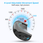 HXSJ T22 Ergonomic Vertical Mouse 2.4G/Bluetooth-compatible Dual Mode 2400DPI Adjustable Mouse
