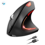 HXSJ T22 Ergonomic Vertical Mouse 2.4G/Bluetooth-compatible Dual Mode 2400DPI Adjustable Mouse