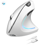 HXSJ T22 Ergonomic Vertical Mouse 2.4G/Bluetooth-compatible Dual Mode 2400DPI Adjustable Mouse