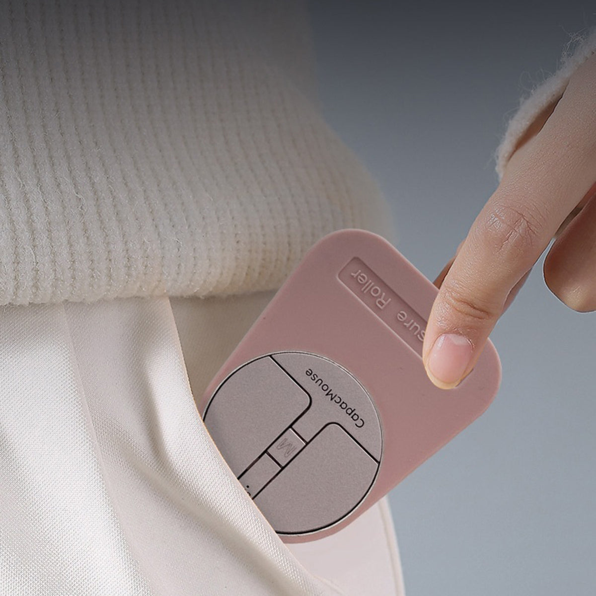 CAPACMOUSE CAP3 2400 DPI Ultra Thin Mini Mouse Pressure Sensing Triple Mode Bluetooth-compatible 2.4G Wireless Mouse