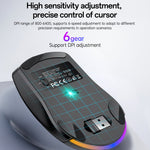 YESIDO KB46 Trådløs Gamingmus 2.4G / Bluetooth-kompatibel / Kablet USB-mus med RGB-baggrundslys