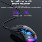 YESIDO KB46 Trådløs Gamingmus 2.4G / Bluetooth-kompatibel / Kablet USB-mus med RGB-baggrundslys