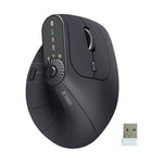 JOMAA JOM001 Wireless Vertical Mouse 2.4G  /  Bluetooth-compatible Tri-mode LED Display Ergonomic Rechargeable Mouse for Office