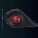 JOMAA JOM255 2.4G Wireless Bluetooth-compatible Dual Mode Trackball Mouse Rechargeable Silent Ergonomic Cordless Mouse