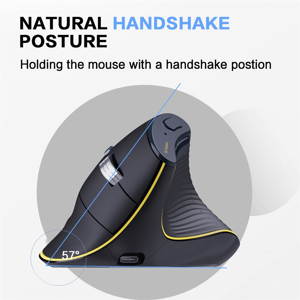 JOMAA JOM655 2.4G Trådløs Bluetooth-kompatibel Dual Mode Mus Genopladelig Lydløs Ergonomisk Trådløs Mus til Kontor