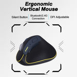 JOMAA JOM655 2.4G Trådløs Bluetooth-kompatibel Dual Mode Mus Genopladelig Lydløs Ergonomisk Trådløs Mus til Kontor