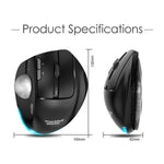 F-33 Trackball Wireless Mouse 2.4G Bluetooth-compatible RGB Ergonomic Rechargeable Cordless Mouse for Gaming Office