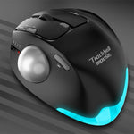 F-33 Trackball Wireless Mouse 2.4G Bluetooth-compatible RGB Ergonomic Rechargeable Cordless Mouse for Gaming Office