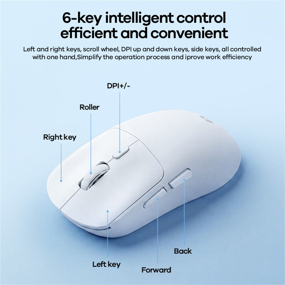 REMAX WM-01 Wireless Mouse 2.4G Bluetooth-compatible Dual Mode 6-Keys DPI Adjustable Ergonomic Silent Mice  for Office Gaming