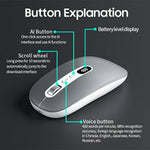 M191 AI Smart Voice Mouse Wireless 2.4G Bluetooth-compatible Triple Mode Office Translation Silent Computer Mice