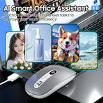 M191 AI Smart Voice Mouse Wireless 2.4G Bluetooth-compatible Triple Mode Office Translation Silent Computer Mice