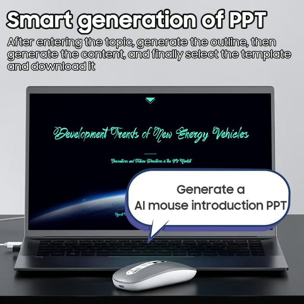 M191 AI Smart Voice Mouse Wireless 2.4G Bluetooth-compatible Triple Mode Office Translation Silent Computer Mice