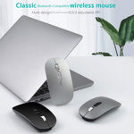 COTECI 84005 Wireless Mouse Bluetooth-Compatible 3 DPI Levels Type-C Charging Mute Design