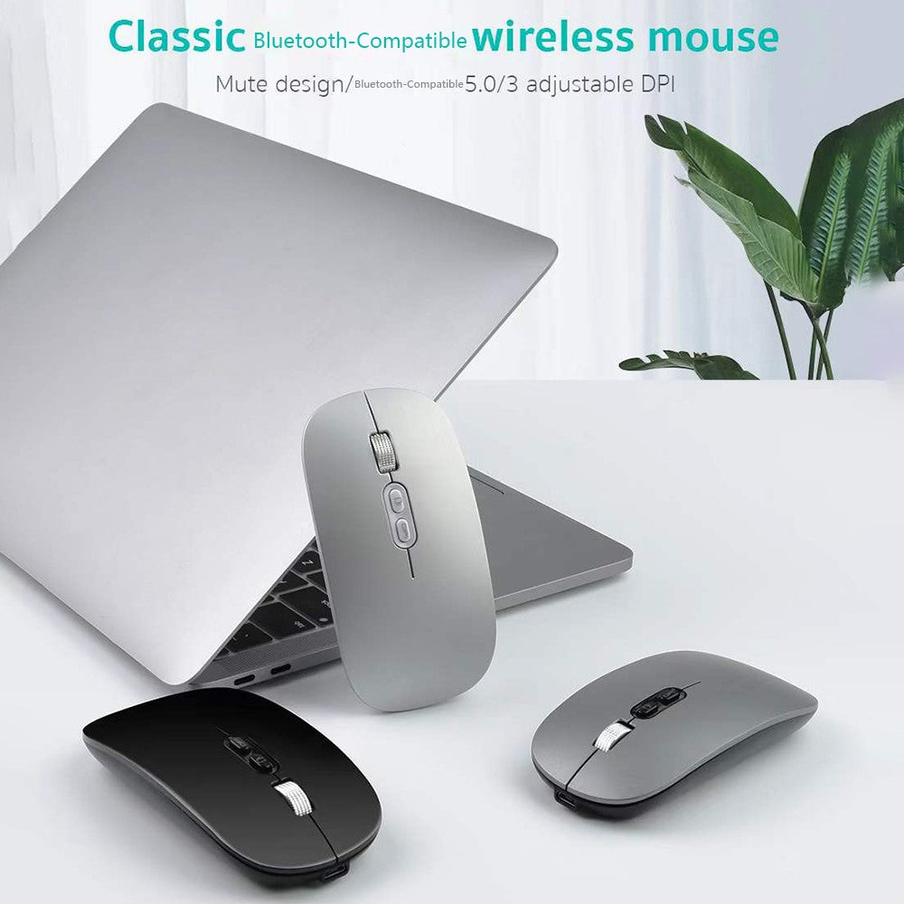 COTECI 84005 Wireless Mouse Bluetooth-Compatible 3 DPI Levels Type-C Charging Mute Design