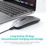 COTECI 84005 Wireless Mouse Bluetooth-Compatible 3 DPI Levels Type-C Charging Mute Design