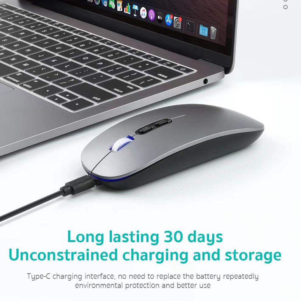 COTECI 84005 Wireless Mouse Bluetooth-Compatible 3 DPI Levels Type-C Charging Mute Design