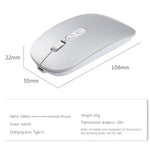 COTECI 84005 Wireless Mouse Bluetooth-Compatible 3 DPI Levels Type-C Charging Mute Design