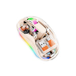 COTECI OF-005 Crystal Mouse III Transparent Wireless Mouse 2.4G Bluetooth-compatible Dual Mode