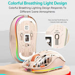 COTECI OF-005 Crystal Mouse III Transparent Wireless Mouse 2.4G Bluetooth-compatible Dual Mode
