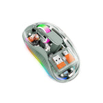 COTECI OF-005 Crystal Mouse III Transparent Wireless Mouse 2.4G Bluetooth-compatible Dual Mode