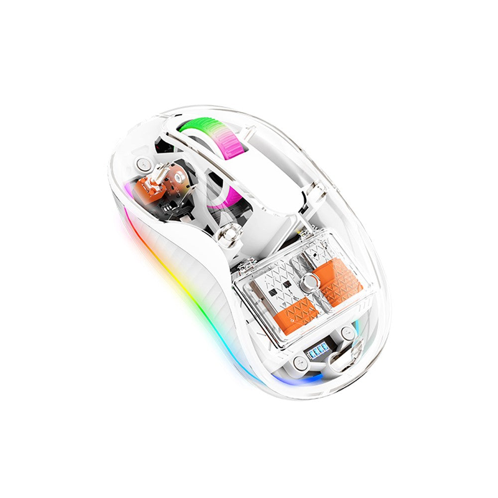 COTECI OF-005 Crystal Mouse III Transparent Wireless Mouse 2.4G Bluetooth-compatible Dual Mode