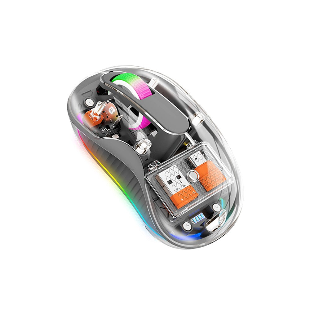 COTECI OF-005 Crystal Mouse III Transparent Wireless Mouse 2.4G Bluetooth-compatible Dual Mode