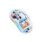 COTECI OF-005 Crystal Mouse III Transparent Wireless Mouse 2.4G Bluetooth-compatible Dual Mode