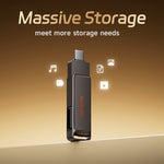 HEYGATE L1 64GB USB Flash Drive Dual Interface USB 3.0 Type-C 100MB  /  s High Speed Memory Stick for Phone PC Laptop