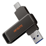 HEYGATE L1 64GB USB Flash Drive Dual Interface USB 3.0 Type-C 100MB  /  s High Speed Memory Stick for Phone PC Laptop