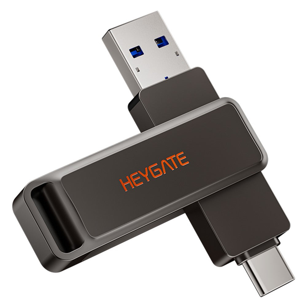 HEYGATE L1 128GB USB Flash Drive Dual Interface USB 3.0 Type-C 100MB / s High Speed Memory Stick for Phone PC Laptop