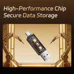 HEYGATE L1 128GB USB Flash Drive Dual Interface USB 3.0 Type-C 100MB / s High Speed Memory Stick for Phone PC Laptop