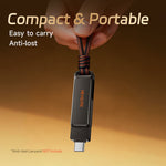 HEYGATE L1 128GB USB Flash Drive Dual Interface USB 3.0 Type-C 100MB / s High Speed Memory Stick for Phone PC Laptop