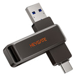 HEYGATE L1 256GB USB Flash Drive Dual Interface USB 3.0 Type-C 100MB / s High Speed Memory Stick for Phone PC Laptop