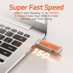 HEYGATE U1 128GB USB 3.2 Flash Drive 150MB / s High Speed Metal Rotating Design Memory Stick U Disk for PC Printer Projector
