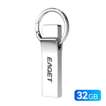 EAGET U9H 32GB USB2.0 Flashdrev i zinklegering med metalkeyhanger til hjemmekontor-backup