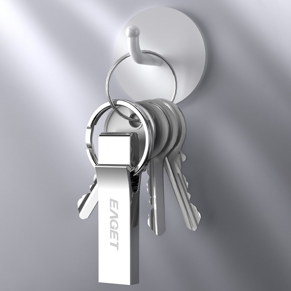 EAGET U9H 32GB USB2.0 Flashdrev i zinklegering med metalkeyhanger til hjemmekontor-backup