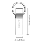 EAGET U9H 128GB USB2.0 Flash Drive Zinc Alloy U Disk with Metal Keyring for Home Office Backup