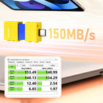 EAGET CF50 256GB Dual-Port Flash Drive Sliding Design USB 3.2 Type-A + Type-C High Speed Memory Stick