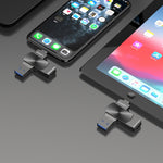 EAGET I66 128 GB U Disk MFI-certificeret Lightning + USB 3.2 Metalroterende Flashdrev til iPhone iPad Mac