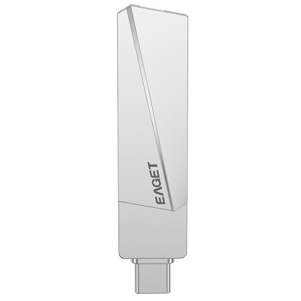 EAGET SU60 256GB USB3.2 + Type-C Dual Interface Zinc Alloy 360 Degree Rotation USB Flash Drive