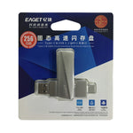 EAGET SU60 1TB USB3.2 + Type-C Dual Interface Zinc Alloy 360 Degree Rotation USB Flash Drive