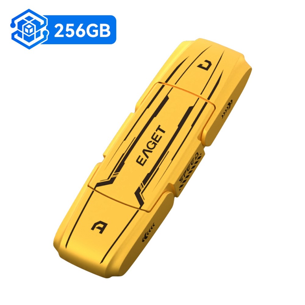 EAGET SU96 256GB USB-flashdrev USB3.2 + Type-C dobbelt interface zinklegering solid state pen drive
