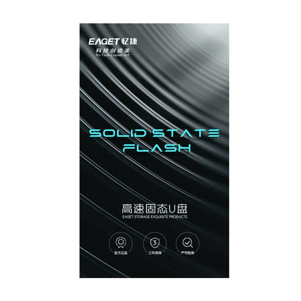 EAGET SU100 512GB USB3.2 Gen2 Type-A + Type-C Dual Interface Zinc Alloy Solid State USB Flash Drive